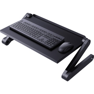 升降可放键盘支架增高站立式办公台笔记本电脑倾斜托架子外接鼠标悬空桌面台式显示器可调节折叠撑高底座立式