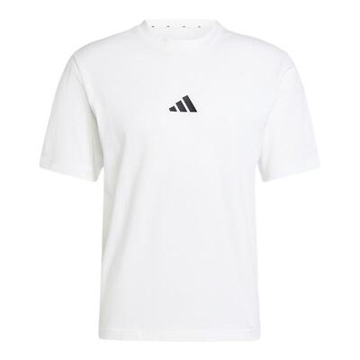劲浪体育adidas阿迪达斯男子运动休闲短袖健身跑步白色T恤JF1092