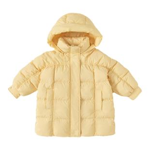 儿童羽绒服女童羽绒服三防女宝宝羽绒服中长款小童羽绒服女孩冬装