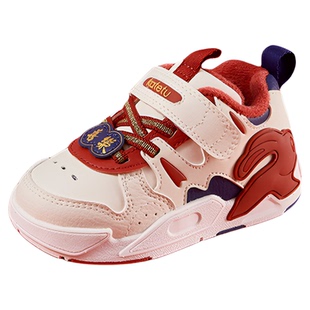 卡特兔儿童板鞋秋冬2025新款小白鞋女童高帮鞋男童加绒小童运动鞋