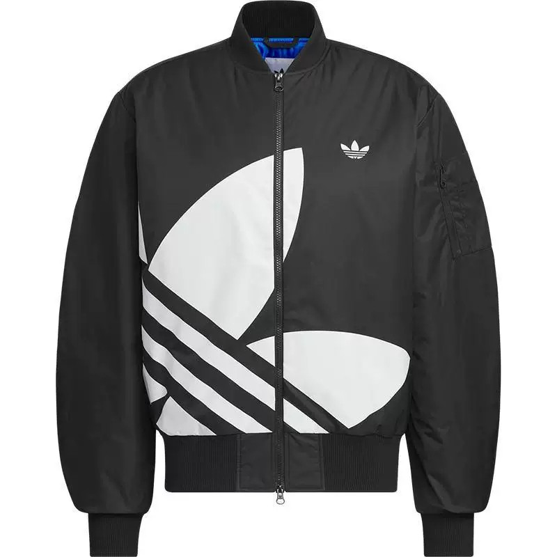 adidas阿迪达斯三叶草男女上衣宽松百搭运动棒球领夹克外套JL8380