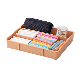 粉笔收纳盒讲台学校教室讲桌黑板擦杂物分格收纳整理盒桌面文具盒