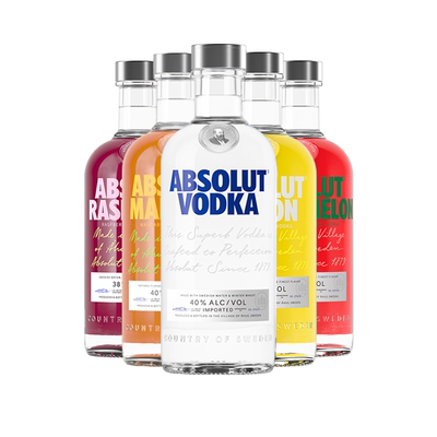 瑞典进口absolut绝对伏特加5瓶装