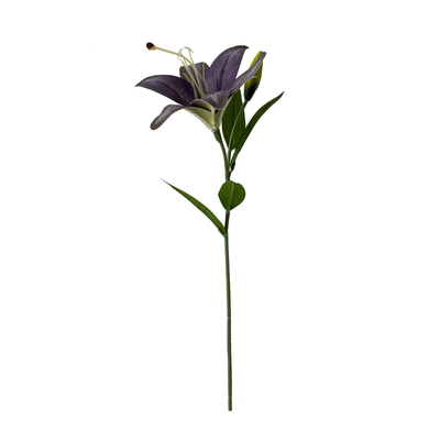 轻奢油画百合假花仿真花摆设