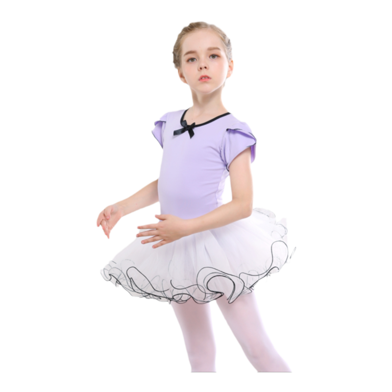 儿童舞蹈服女中国舞练功服夏季芭蕾舞裙短袖分体女孩舞蹈裙子少儿