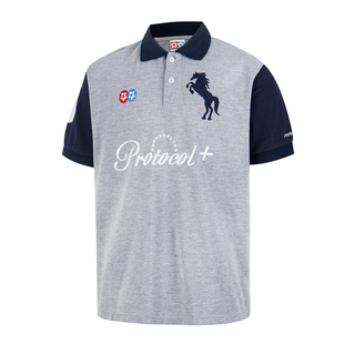 Protocol index联名款Vandythepink战马刺绣徽章polo衫短袖T恤潮