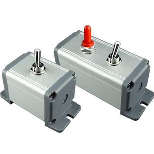 恒科拨钮开关盒 12mm进口钮子开关3档 2档自复位可配防水帽钮子