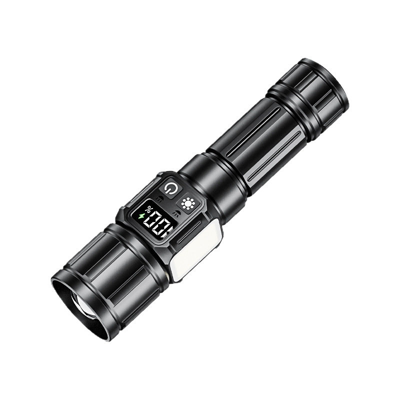手电筒强光充电式小型便携超亮白激光多功能户外远射家用户外钓鱼