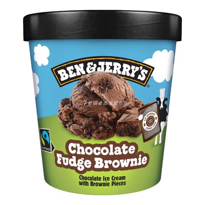 ben&jerry本杰瑞冰激凌巧克力布朗尼四拼薄荷巧克力冰淇淋大桶