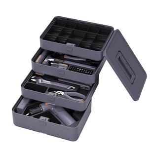 吉米家居工具箱家用工具套装多功能五金维修组合大全电钻收纳全套