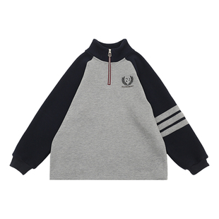 男童打底衫2025冬装新款中大童高领上衣加绒插肩袖保暖儿童T恤潮