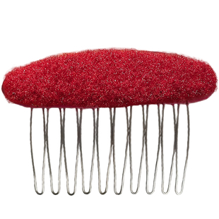 新年红色倒插梳发夹女高端蓬松高颅顶发梳碎发神器刘海侧边夹发卡