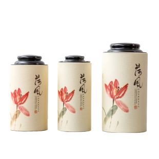 通用茶叶罐纸罐茶叶包装礼盒空盒便携环保茶叶筒红绿茶装茶具订制