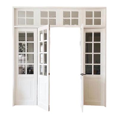 法式格子门长虹玻璃门实木门定制