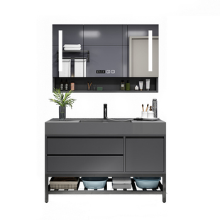 纳米岩石一体盆智能洗脸池盆柜卫生间洗手台轻奢浴室柜组合洗漱台