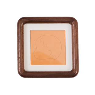 宝宝胎毛画相框制作收藏纪念品diy婴儿新生儿留念实木摆台礼物