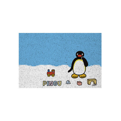 NASA联名pingu企鹅卡通丝圈地垫