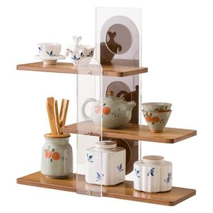 十一维度博古架茶具架子桌面置物架茶室氛围布置茶壶小摆件展示架
