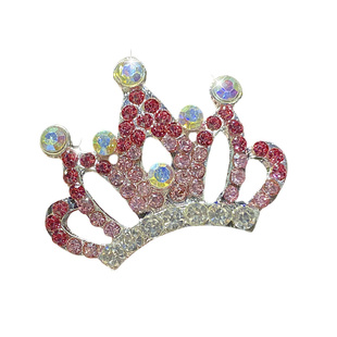 儿童水钻碎发整理发卡女童公主小皇冠头饰水晶王冠发夹女发饰发梳