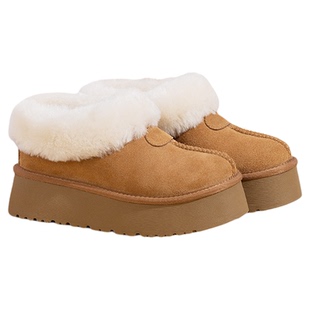 2025冬季新款塔次特雪地靴女加绒加厚羊皮毛一体厚底防滑棉鞋桑坡