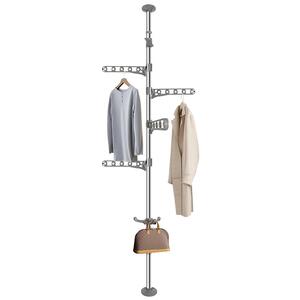 顶天立地晾衣架免打孔落地折叠室内晒衣杆神器阳台卧室家用挂衣架