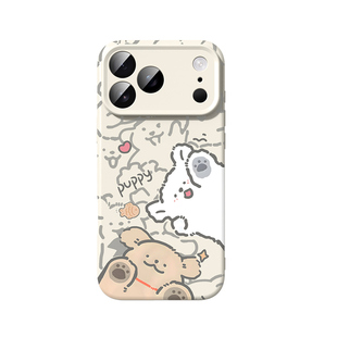 适用于苹果iphone17手机壳17promax可爱小狗air磁吸款16pro情侣ip15液态硅胶14puls软壳13全包防摔12pm保护套