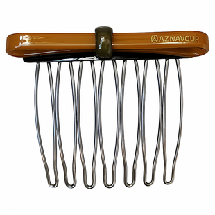 韩国进口AZNAVOUR AZ发饰简约糖果色豹纹一字蝴蝶结5cm倒插梳发梳