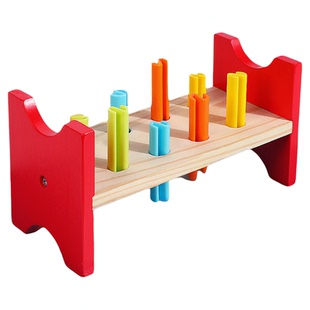 蒙氏彩虹敲敲台捶捶乐击桩打地鼠小锤子宝宝幼儿童早教游戏玩具