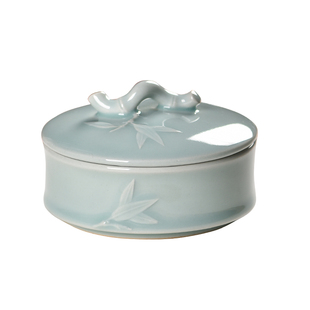 火锅砚台书法专用带盖节节高陶瓷保湿墨碟不干墨毛笔墨汁墨盒墨海