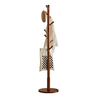 实木网红衣帽架落地卧室挂衣架家用客厅单杆立式衣服架子简易房间