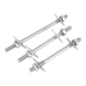 304不锈钢穿墙螺丝加长双头螺栓对穿丝杆两头螺杆螺母平垫M3-M16