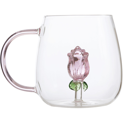 梦中情杯水晶玫瑰花茶杯