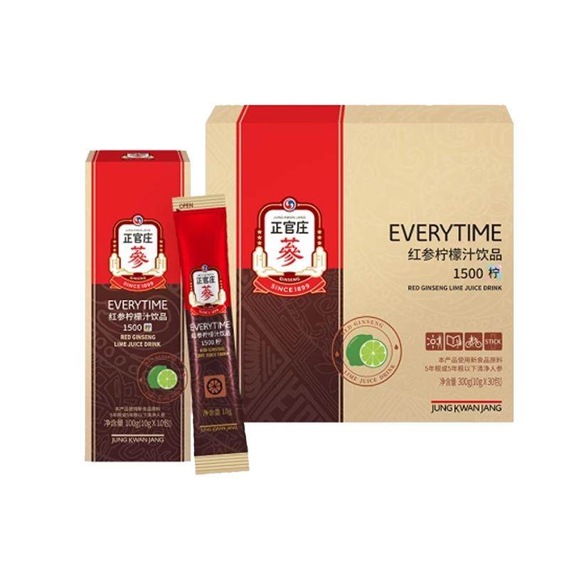 【官方自营】正官庄EVERYTIME红参柠檬汁15%红参浓缩浆高丽人参液