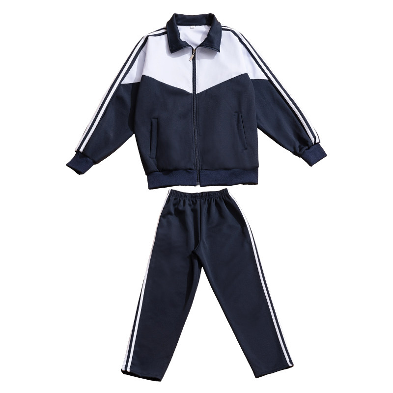 春秋季黑色儿童校服套装
