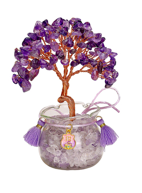 福袋天然水晶发财树摆件桌面装饰