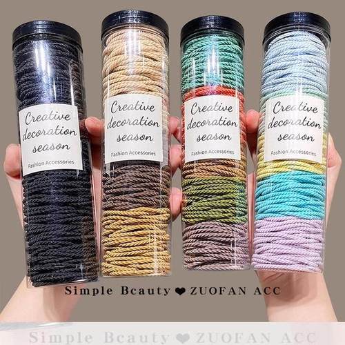 新款橡皮筋女扎头发圈高弹力耐用不勒头发绳2024新款简约气质头绳