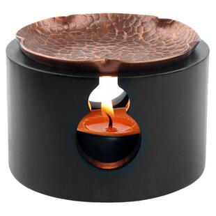 山百集香熏炉福禄纯铜蜡烛防烫优质精油熏香灯超冥想禅意摆件