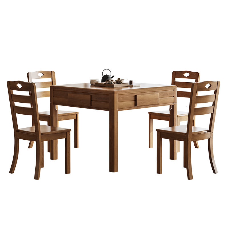 实木麻将桌静音新中式麻将机全自动家用饭桌一体棋牌高端餐桌两用