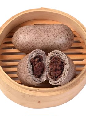 手工制作红豆沙紫米豆沙包营养