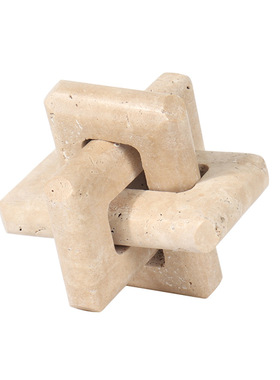 大理石黄洞石桌面软装摆件样板房