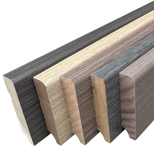 进口实木踢脚线免漆环保木质6cm8公分极简地脚线白色奶油风墙角线