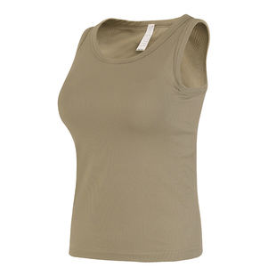 岚纹长款运动背心女夏季含胸垫打底瑜伽服跑步普拉提显瘦健身上衣