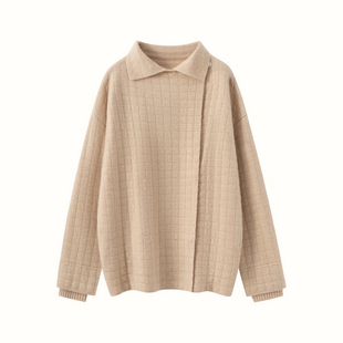 空气层宽松山羊绒开衫加厚慵懒风毛衣外套女2025秋冬针织上衣