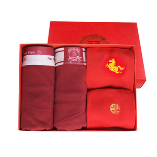 男生本命年红色内裤配袜子爸爸马年木命年本领年本年本明年百命年