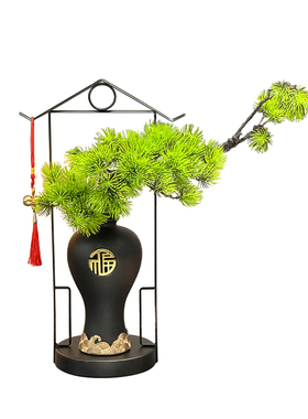 新中式高级陶瓷花瓶轻奢摆件玄关