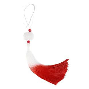 白玉古风莲花流苏穗子吊穗 diy古风配饰挂件汉服昆仑扇书签装饰品