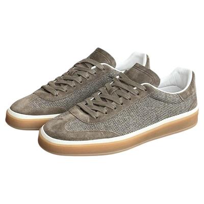 老钱风复古情侣小白鞋真皮德训鞋