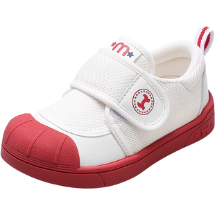 牧童幼儿园鞋春秋室内鞋男童鞋子软底轻便学步鞋防踢女宝宝小白鞋