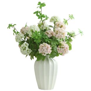 高端轻奢假花仿真花束客厅餐桌绣球花艺摆件电视柜服装店装饰摆设