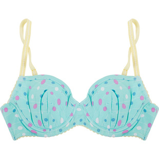 ATSUGI/厚木夏季薄款可爱波点少女文胸内衣舒适软钢圈背后双排扣